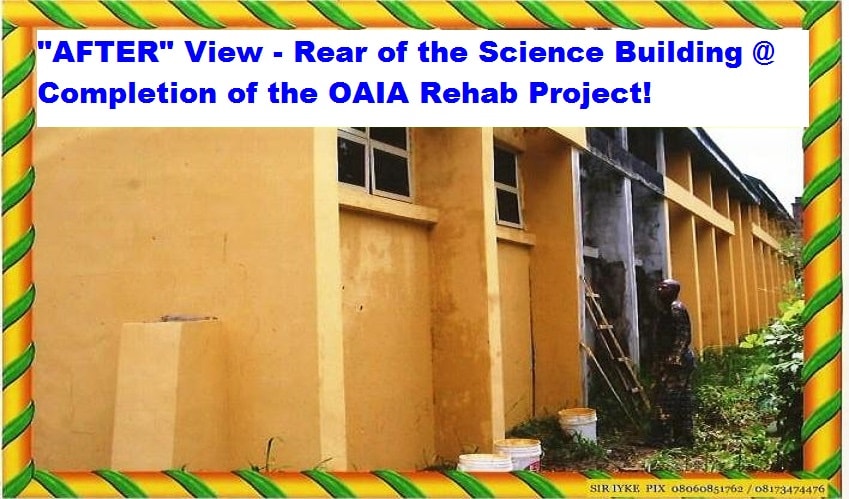 Science Building rear view after OAIA rehab project completion