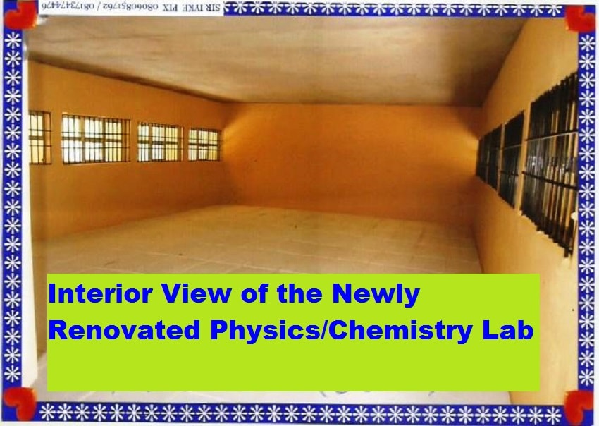 Interior of the newly renovated Physics/Chemistry Lab